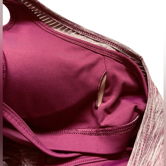 HYBA, Tank Top With Built-in Bra, Small, Burgundy, White 🏃‍♀️‍➡️ - Picture 8 of 10